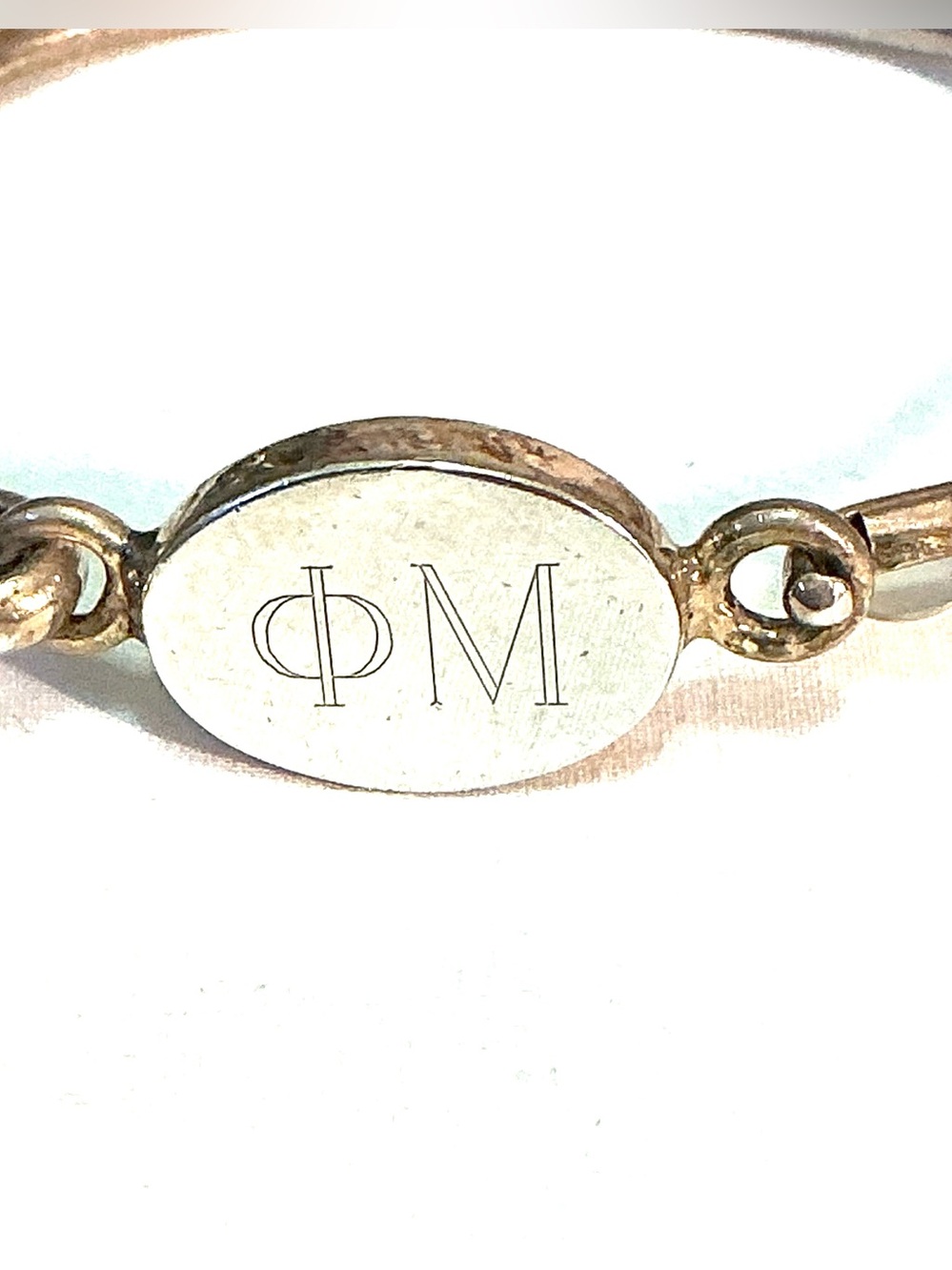 Vintage Phi Mu Sorority Bracelet .925